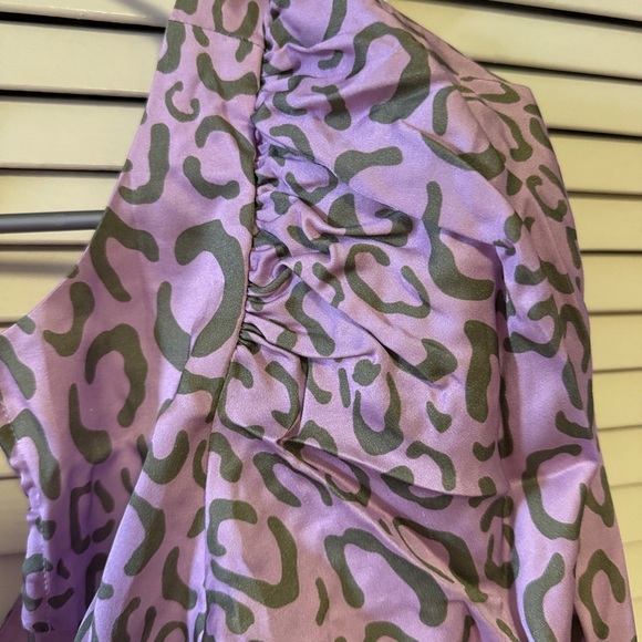 For Love & Lemons Dresses. June long sleeve Mini Dress Purple and Olive  Size xs - Picture 8 of 11